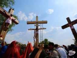 El momento más significativo de la representación se vivirá el viernes 18 de abril, cuando se escenifique la crucifixión de Jesús en el Cerro de la Estrella. FACEBOOK / ALCALDÍA DE IZTAPALABA