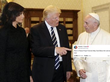 Donald Trump transmitió en un escueto mensaje su pésame por la muerte del Papa Francisco. EFE / ARCHIVO