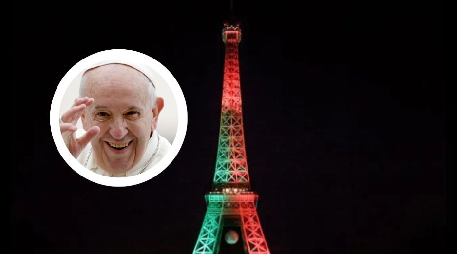 El de la torre Eiffel no fue el único homenaje de París al pontífice este lunes, ya que por la mañana, a las 11.00 hora local, las campanas de la catedral de Notre Dame repicaron 88 veces, una por cada año de vida del Papa argentino. EFE / AP