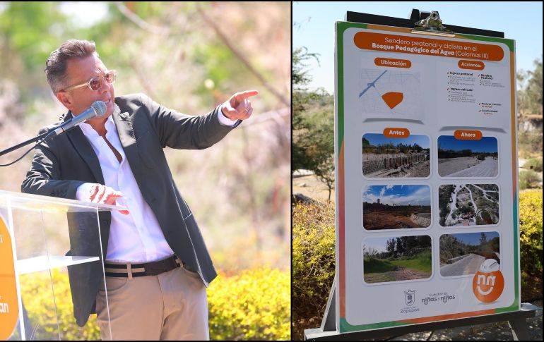 El  nuevo puente para fortalecer la conectividad dentro del Bosque Pedagógico del Agua contó con una inversión de 11.4 millones de pesos. ESPECIAL / Gobierno de Zapopan