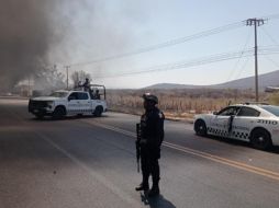 Algunos de los puntos donde se registraron bloqueos en aquella entidad fueron la Carretera libre, entre Vista Hermosa y Yurécuaro. ESPECIAL/ Facebook/ Secretaría de Seguridad Pública de Michoacán.