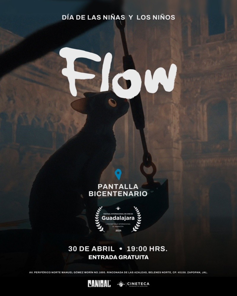  “Flow” ganadora al Oscar como Mejor Película Animada. CORTESÍA.