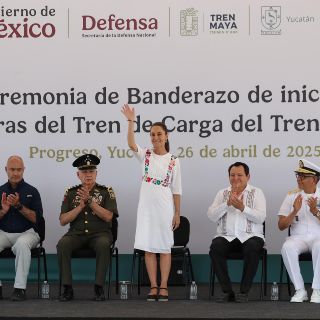 Sheinbaum inaugura obras para que el Tren Maya sea también de carga