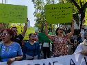 Protesta de trabajadores del Instituto Federal de Telecomunicaciones en el Senado de la República. SUN/H. Salvador