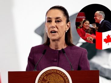 Sheinbaum reconoció y celebro a Mark Carney en la conferencia mañanera. EFE / Jose Mendez