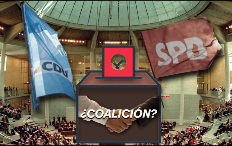 Los socialdemócratas alemanes ultiman el voto sobre la coalición con los conservadores. ARCHIVO/AFP/J. Macdougall/AP Photo/J. Finck/CANVA.