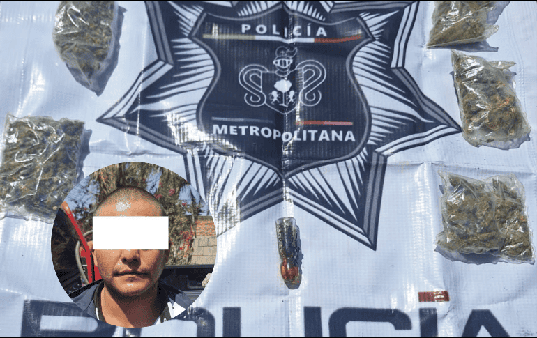 Las autoridades confiscaron a la persona detenida, 43 gramos de una hierba coincidente con las características de la marihuana. ESPECIAL