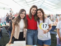 Ceci Saldaña, Ana Sainz e Yleana Gutiérrez durante el Art Fest del American School Foundation of Guadalajara. GENTE BIEN JALISCO / A. Martínez