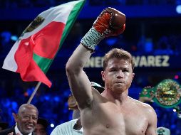 Canelo Álvarez disputará su tradicional pelea por el 5 de mayo este sábado, esta vez en Arabia Saudita. AP/J. Locher