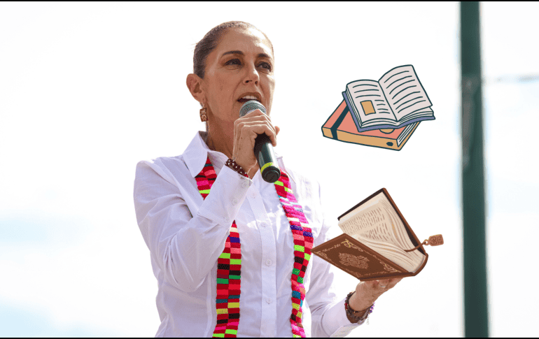 La mandataria mexicana presumió sus libros favoritos en la mañanera de este viernes. INF/ARCHIVO