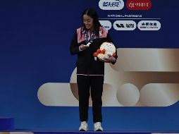Alejandra Estudillo fue superada solamente por las clavadistas chinas Yuxi Chen, y Hongchan Quan. EFE / A. Martínez Casares