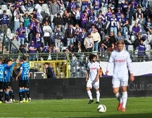 Después del segundo tanto del Club Brujas, el “Chino” Huerta únicamente permaneció ocho minutos más en el terreno de juego. EFE/F. SIERAKOWSKI