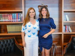 La rectora general de la UdeG, Karla Planter y la diputada local Mónica Magaña. CORTESÍA.