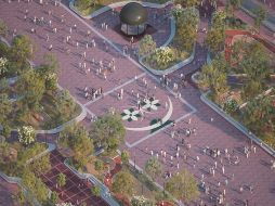 Proyección de la plaza de las Américas con nuevo arbolado a los costados del andador. X/ZapopanGob