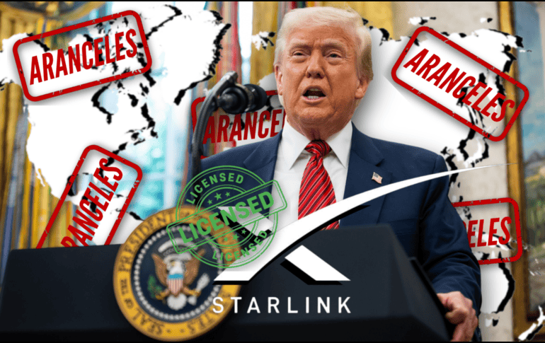 Estados Unidos presiona a países que soportan aranceles a que aprueben licencias para Starlink. EFE/S. Corum/CANVA.