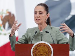 La Mandataria señaló que el gobierno del presidente Donald Trump, debe informar por qué permitió la entrada de 17 familiares de Ovidio Guzmán, hijo de El Chapo Guzmán, a EU. EFE / I. Esquivel