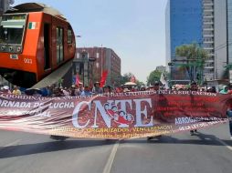 Estas son las estaciones del Metro cerradas durante este Día del Maestro. ESPECIAL / FACEBOOK / CNTE SECCIÓN 9 / SUN / ARCHIVO