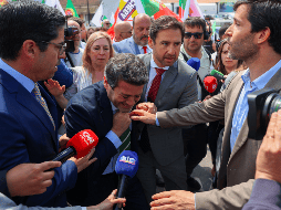 Líder de ultraderecha luso no participará en cierre de campaña pese a su alta de hospital. EFE/N. Veiga.