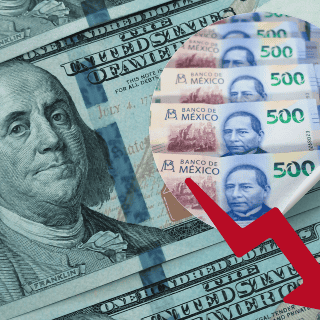 Peso mexicano pierde su valor frente al dólar tras recorte de Banxico