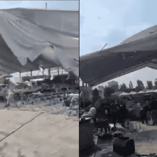 Colapsa estructura en Feria del Libro de Nezahualcóyotl, Edomex