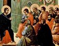 «Les doy un mandamiento nuevo: que se amen los unos a los otros, como yo los he amado». WIKIPEDIA/«Discurso de Despedida», de Duccio