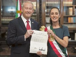 Ronald Johnson, nuevo embajador de Estados Unidos, se reunió en Palacio Nacional con la Presidenta Claudia Sheinbaum. EL UNIVERSAL