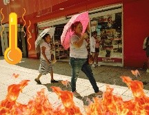 Fotografía de mujeres que sostienen sombrillas en la ciudad de Monterrey debido a la fuerza de los rayos del sol durante horas centrales de la tarde. EFE / ARCHIVO