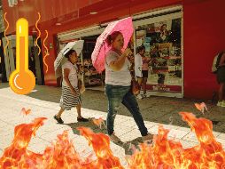 Fotografía de mujeres que sostienen sombrillas en la ciudad de Monterrey debido a la fuerza de los rayos del sol durante horas centrales de la tarde. EFE / ARCHIVO