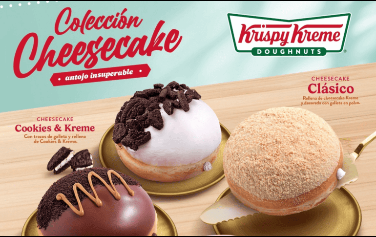Krispy Kream anuncia la llegada de su nueva Colección Cheesecake. Krispy Kream/ESPECIAL