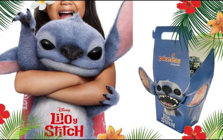 Las palomitas tendrán el color azul característico del propio Stitch. Cinépolis/ESPECIAL