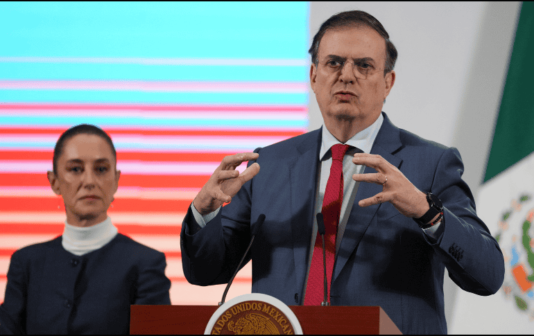 El secretario mexicano de Economía, Marcelo Ebrard, anuncia estas cifras en medio de la guerra comercial con Estados Unidos, cuando el gigante comercial ha impuesto aranceles al mercado internacional. AP / M. Ugarte