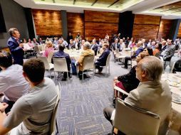 El gobernador Pablo Lemus encabezó una reunión con líderes empresariales para presentar estrategias conjuntas en seguridad, economía, infraestructura e innovación para el Estado de Jalisco. ESPECIAL