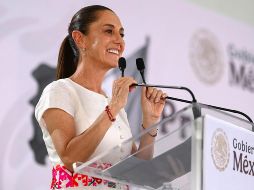 La presidenta Claudia Sheinbaum llamó a los manifestantes a respetar la asamblea e impulsó una votación a mano alzada. EFE/ Presidencia de México.