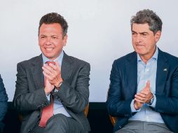 Pablo Lemus, gobernador de Jalisco, y Arturo Gutiérrez Hernández,  director general de Arca Continental. ESPECIAL
