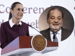 El jueves, Sheinbaum Pardo recibió a Carlos Slim y a su hijo, Carlos Slim Domit, en Palacio Nacional. SUN/F. Rojas SUN/ARCHIVO