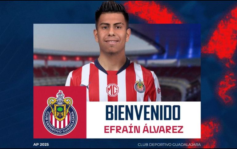 Chivas hizo oficial el fichaje de Efraín Álvarez de cara al Torneo Apertura 2025. X/ @Chivas