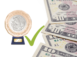 El tipo de cambio del dólar estadounidense con una variación mínima del 0.03%. CANVA