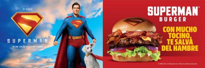 Carl’s Jr lanza la hamburguesa de SUPERMAN. X/ESPECIAL/CARLSJR
