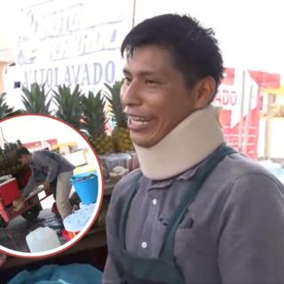 Joven agredido por vender fruta en Tehuacán, vuelve a su lugar de trabajo