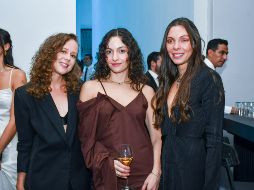 Julia Dávalos, Valeria Villegas e Isabella Landeros durante el cóctel Tiffany & Co. en el MAZ. GENTE BIEN JALISCO / M. Rached