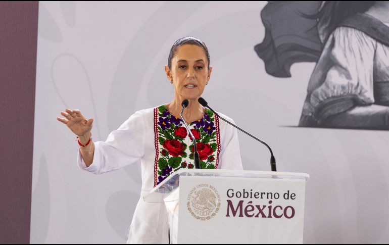 La Presidenta Claudia Sheinbaum hizo un llamado a la paz y a la no violencia. SUN / H. SALVADOR