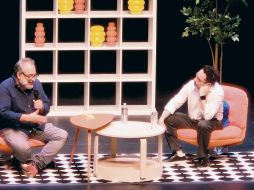 Eugenio Caballero y Juan Antonio Bayona ofrecieron una larga reflexión sobre el cine y la creatividad en una Conferencia Magistral celebrada ayer en el marco del FICG. EL INFORMADOR/ F. Salcedo