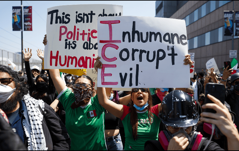 El resultado, fueron al menos 45 personas detenidas sin órdenes judiciales, sin embargo,  el Departamento de Seguridad sólo dio a conocer seis detenidos. EFE/C. BREHMAN