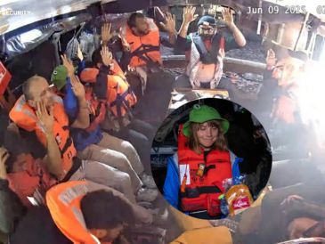 El portavoz del Gobierno israelí reveló qué sucederá con los activistas a bordo del barco Madleen. EFE / EPA/Coalición de la flotilla de la libertad