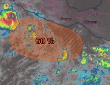 Hasta el momento, se mantiene un 60% de probabilidad para desarrollo ciclónico en 7 días. ESPECIAL / SMN
