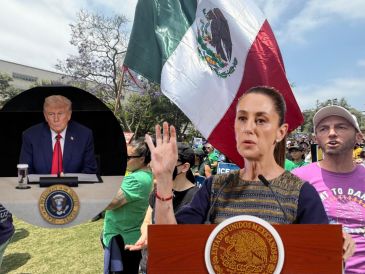 Sheinbaum hizo un llamado a la paz al considerar que "no es con redadas" o con violencia" que se puede resolver el conflicto de la migración. EFE / ARCHIVO / SUN / EMG