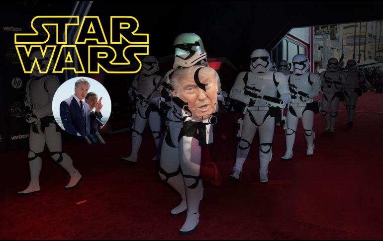 A través de un tuit, el gobierno de California ambientó un mensaje de Trump con imágenes y sonido de Star Wars. AP / EFE / ARCHIVO