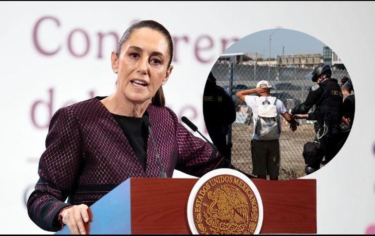 Los detenidos están en contacto con los consulados de México en territorio estadounidense, refirió la Mandataria. EFE/C. BREHMAN / J. MÉNDEZ