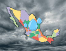 El pronóstico de lluvia para este sábado 14 de junio es alto en algunas regiones del país. ESPECIAL / CANVA