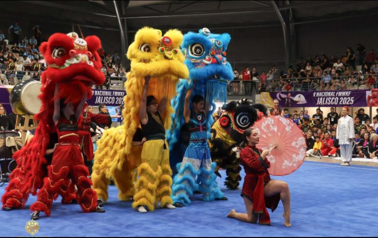 El Complejo Deportivo de Artes Marciales de Guadalajara fue escenario de una auténtica fiesta con la ceremonia de inauguración de la quinta edición del Nacional Selectivo de Wushu Kung Fu. CORTESÍA/ Federación Mexicana de Wushu Kung Fu.